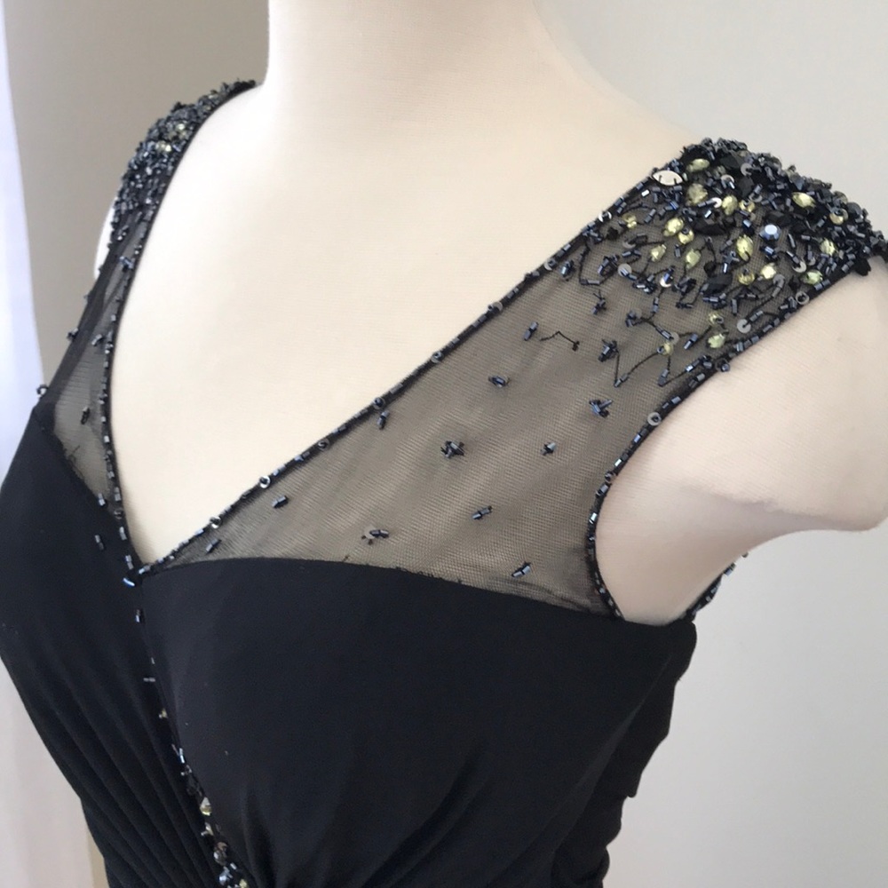 Val Stefani Black Beaded Gown